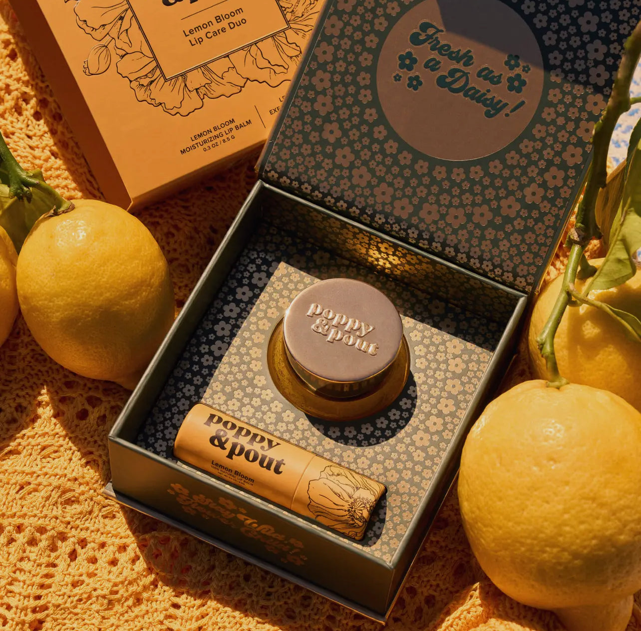 Poppy & Pout Lip Care duo, Lemon Bloom